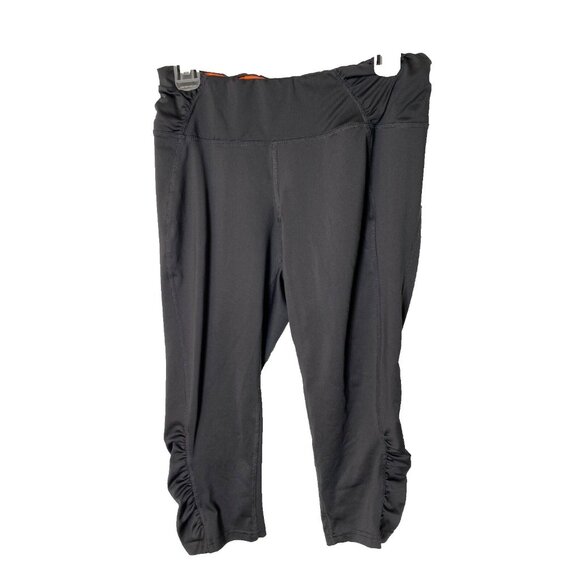 TANGERINE WOMENS GRAY STRETCH ACTIVEWEAR PANTS CAPRI CROPPED SIZE MEDIUM M - Picture 1 of 2